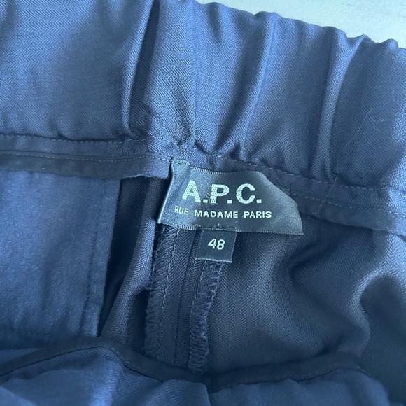 NEW A.P.C. Mens Navy Wool Joggers, Size 32 US/48 IT/Medium - Picture 8 of 12